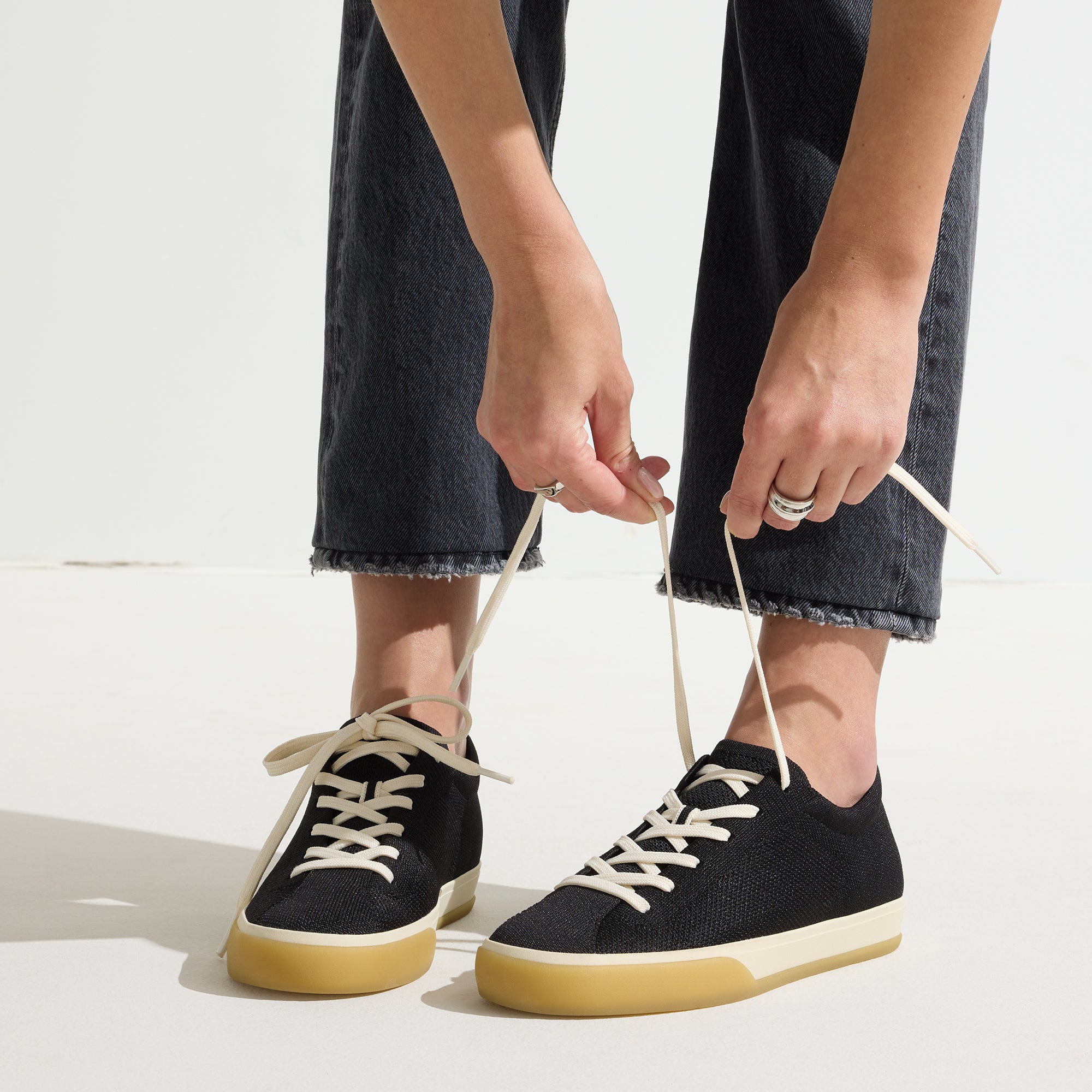 The Lace Up Sneaker - Black - Image 2