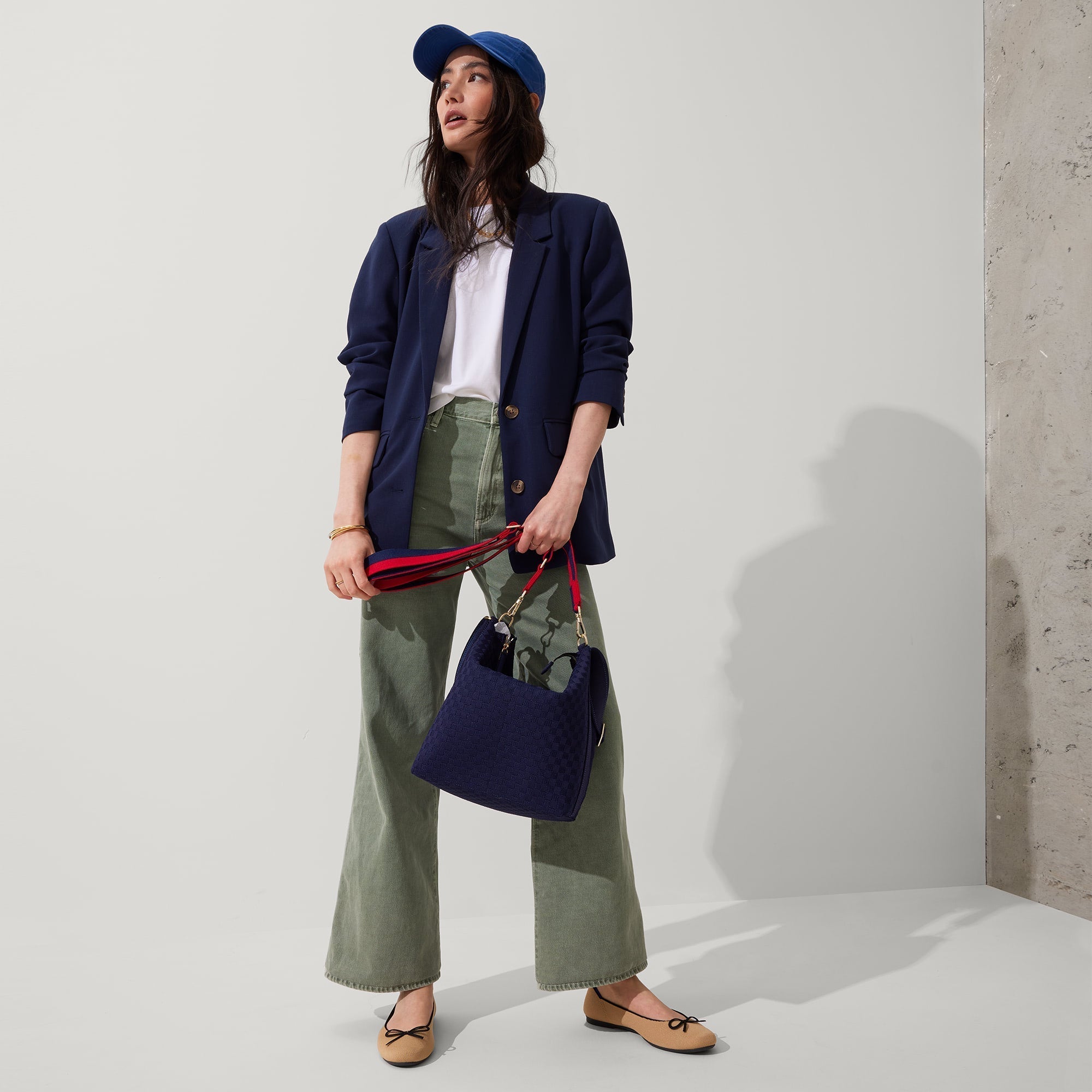 The Crossbody Strap - Navy and Red - Image 3