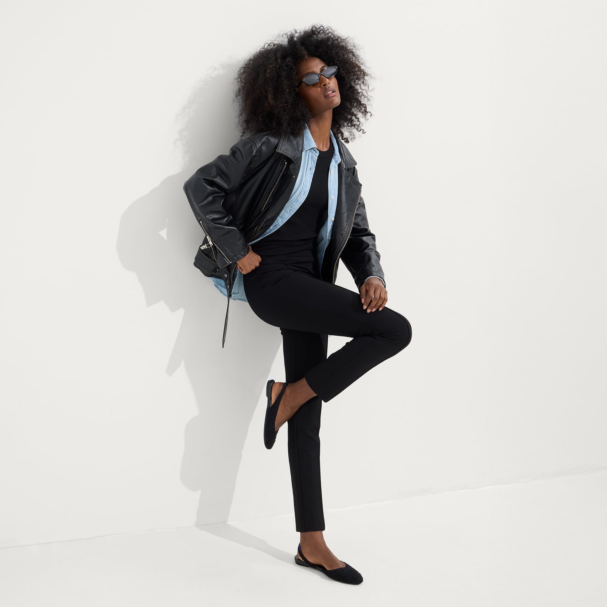 The Almond Slingback - Black Boucl?? - Image 4