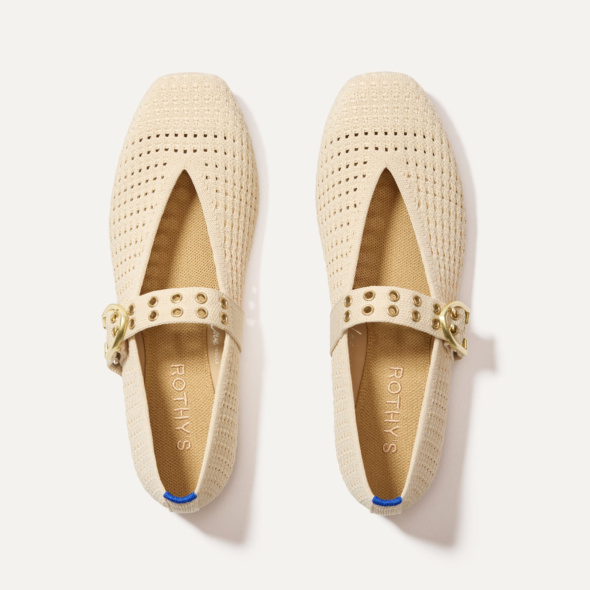 The Max Buckle Mary Jane - Off White Mesh