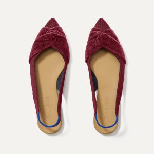 The Twist Point Slingback - Cabernet